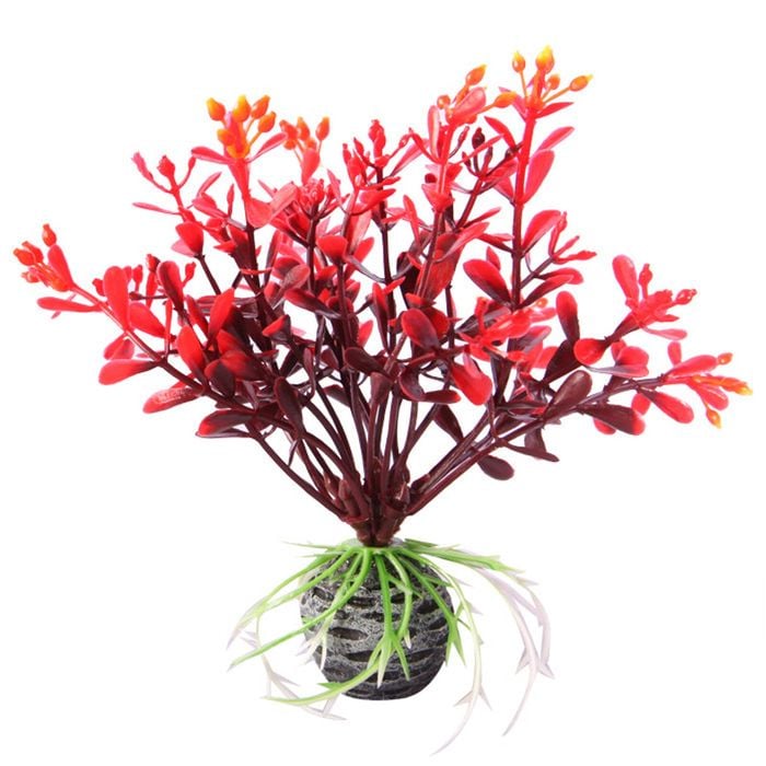 Aqua One Bettascape Firedancer Petals On Sphere Red Plastic Plant (28162)