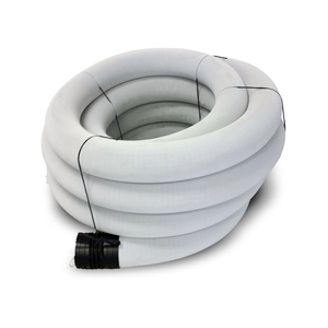 Marley 110mm x 15m Black with Yellow Stripe Drainflo with Filtersock Drainage Pipe