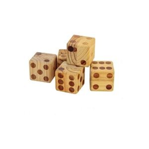Wooden Dice Set 9cm Diameter With Scorecard Book