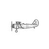 Ignite Laser Naval N3N-3 - Vintage Military Trainer Aircraft Silhouette Metal Wall Art Coated Black 47 inch - 120 cm