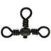 Mustad Black Barrel 3 Three Way Crossline Fishing Swivel 2