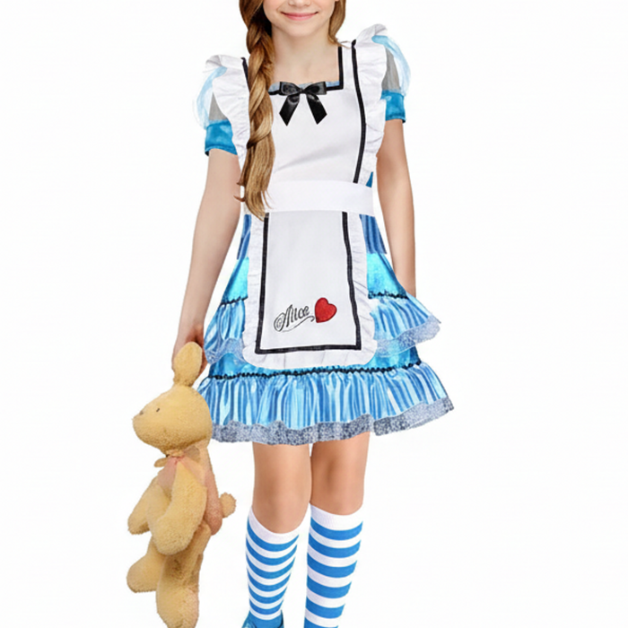 Adventurous Alice Girls Wonderland Character Costume - Medium