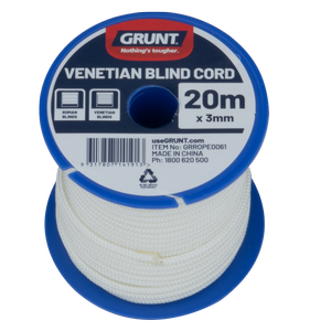 GRUNT 3mm x 20m White Venetian Blind Cord