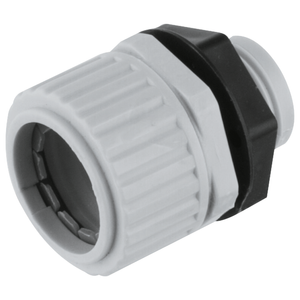 DETA 25mm Grey PVC Conduit Corrugated Gland - Single Pack