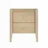 Cosmoliving Light Oak Bedside Table With Gallery Top - Scandi Bedroom Storage