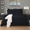 Fabric Fantastic 1000tc Tailored Super King Size Black Quilt/doona/duvet Cover Set