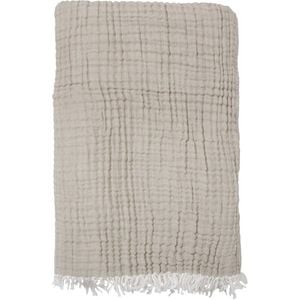 LVD Stonewashed 6 Layered Cotton Muslin Throw Blanket 150x250cm Natural