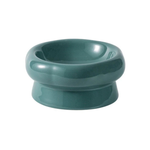 Petal Style Ceramic Cat Bowls-Dark Green - 15*15*7.5cm(L*W*H)
