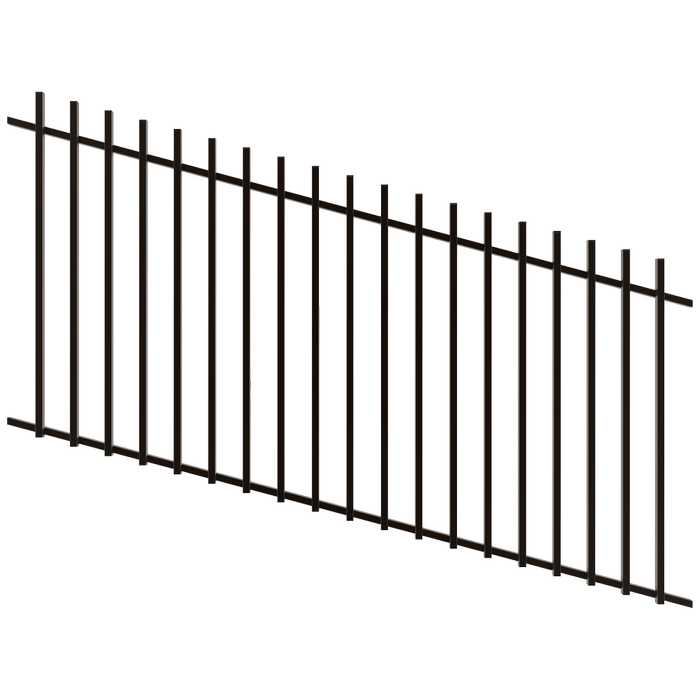 ProtectorAl 1201 - 2400 x 1200mm Black Raked 16-30º Batten Pool Fence Panel