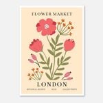 Galrie Charming Vintage Flower Market Botanical Art Print London Edition, Poster Only, A4 21 x 30cm (8 x 12inch)