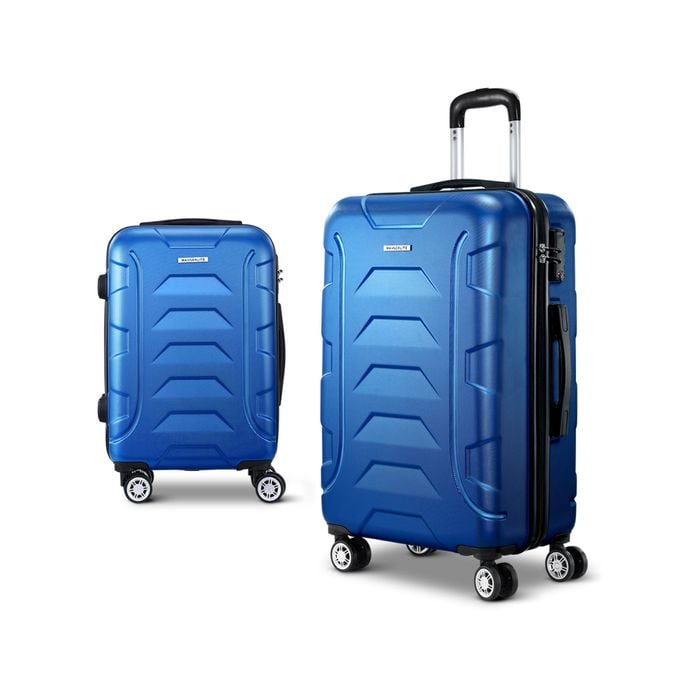 Wanderlite 28 Inch Luggage with TSA Lock Stainless?Steel?Wrapped?Corners Hard Shell Travel Suitcase Luggage Case Black