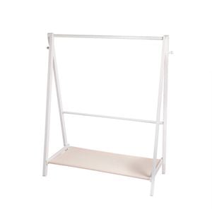 Levede Wooden Garment Rack Clothes Stand White