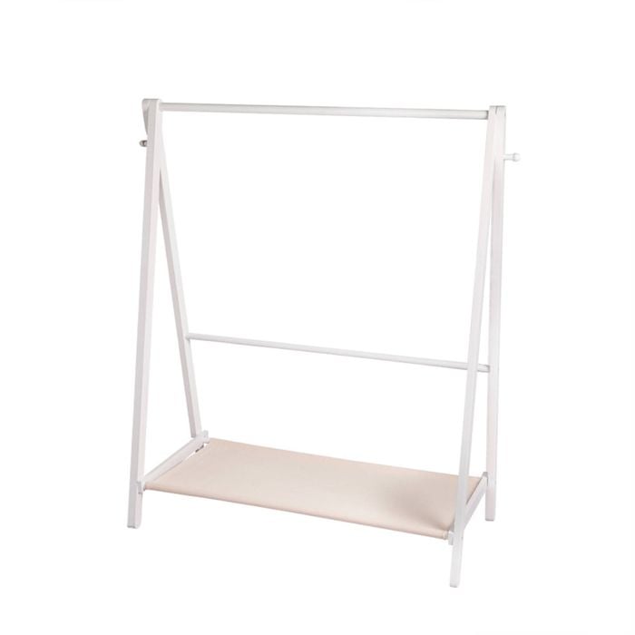Levede Wooden Garment Rack Clothes Stand White