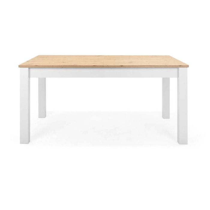 Design Square James Extendable Kitchen Dining Table 160-215cm White/Oak
