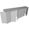 Build-a-Shed 0.8 x 6 x 2m Hinged Door Tunnel Shed with Double and Single Side Doors - Zinc
