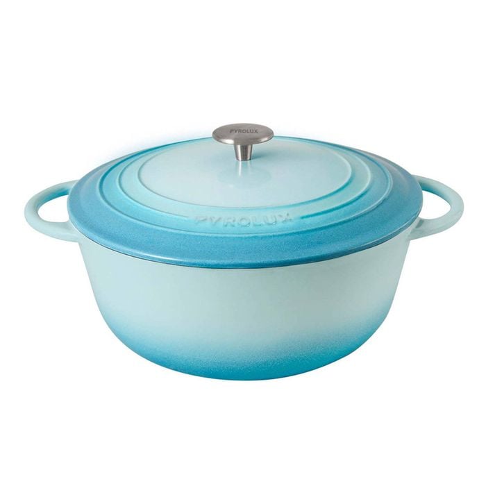 Pyrochef Cast Iron Round French Oven w/ Lid 24cm/4L Casserole Duck Egg Blue