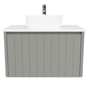 New England Joinery 750mm Noble Centre Basin SilkSurface Top Wall Hung Vanity
