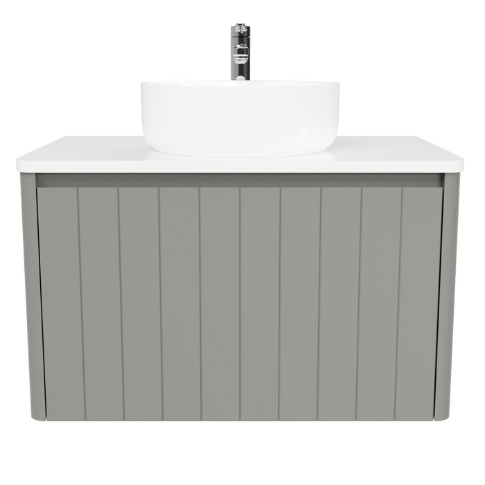 New England Joinery 750mm Noble Centre Basin SilkSurface Top Wall Hung Vanity