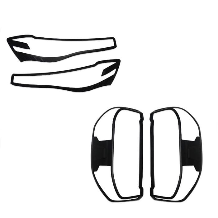 Matte Black Headlight & Taillight Covers For Ldv T60 2020-2024