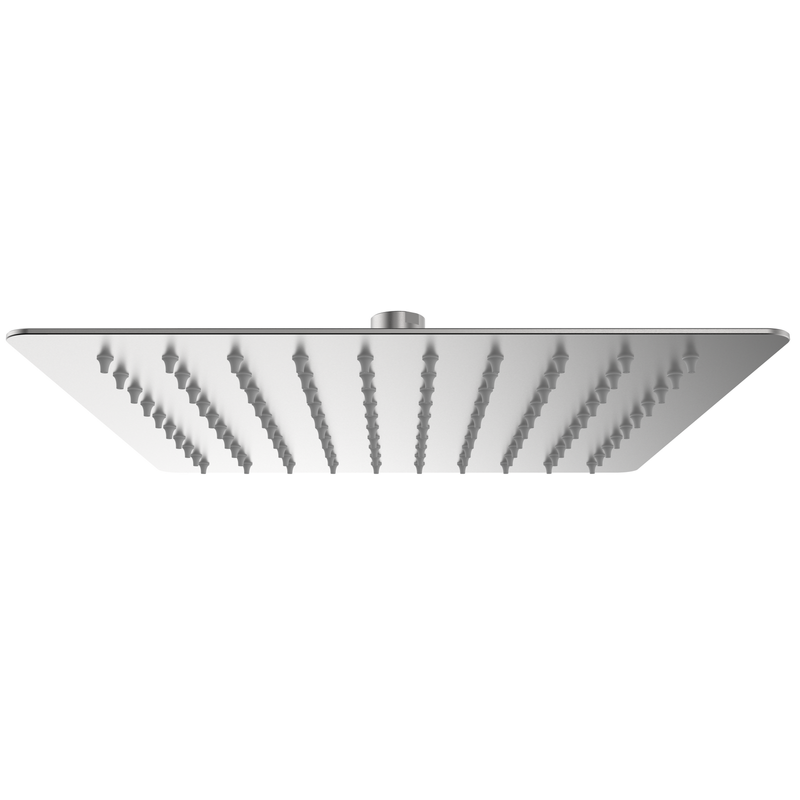 Mondella 250mm Brushed Nickel Rococo Square Shower Head
