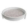 LVD Artichoke Wood 34cm Tray Home/Kitchen Decor Organiser Round - White