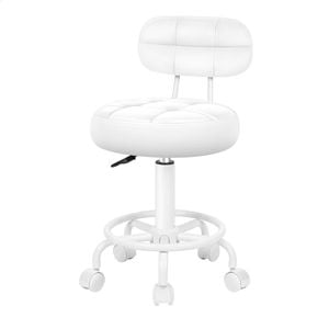 Alfordson Salon Stool Backrest Swivel Barber Hair Dress Chair Riley All White