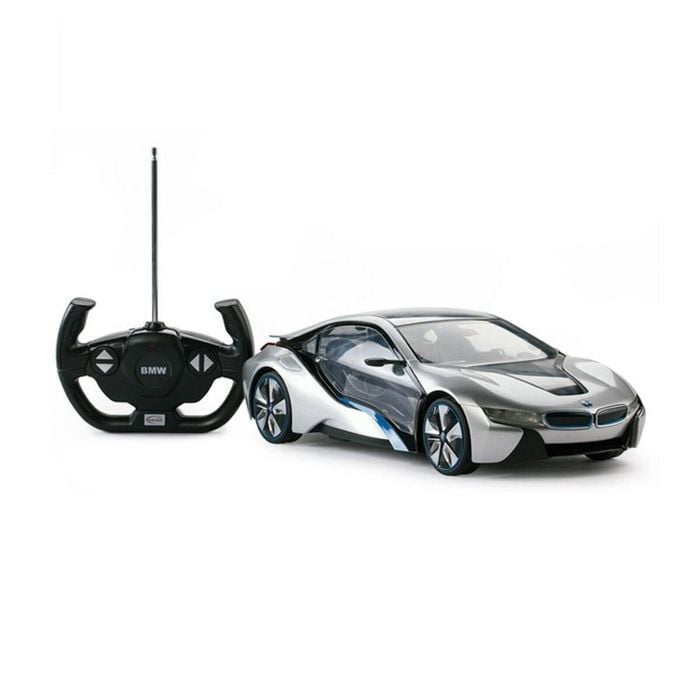 Rastar Licensed 1:14 Radio Control Car - BMW I8 with Helicopter