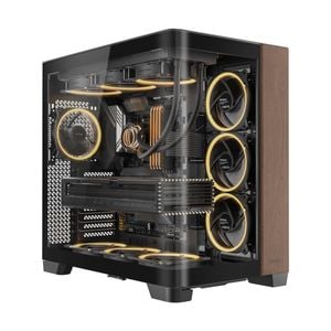 Antec C8 Curve Wood E-atx Tempered Glass Case - Black