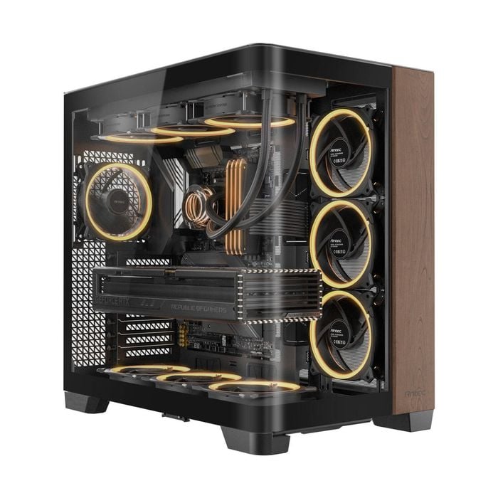 Antec C8 Curve Wood E-atx Tempered Glass Case - Black