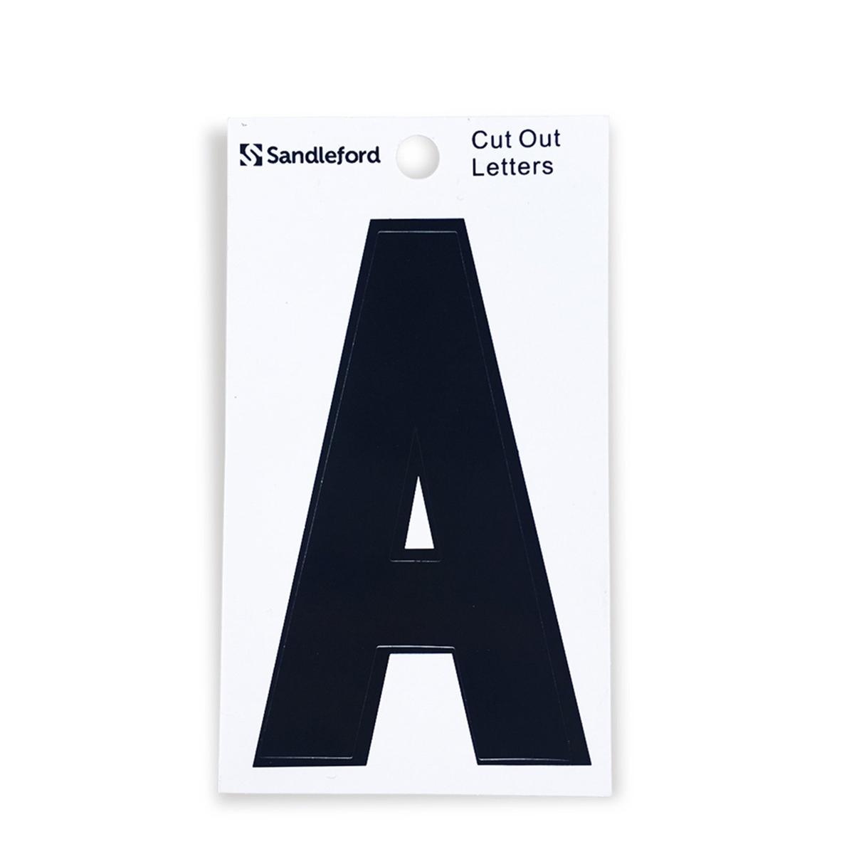 Sandleford 85mm Black Cut Out Self Adhesive House Letter A - A ...