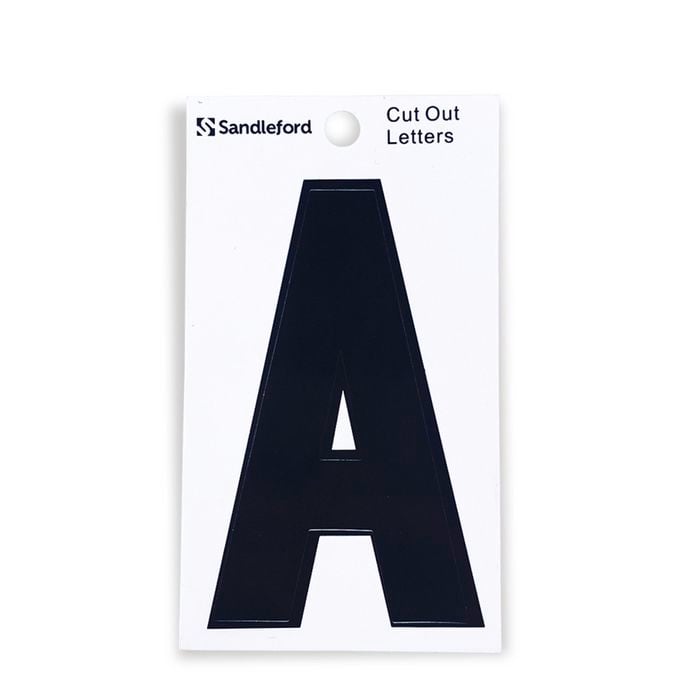 Sandleford 85mm Black Cut Out Self Adhesive House Letter A - A