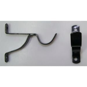Windoware Curtain Bracket Cafe 75mm 2pp Black