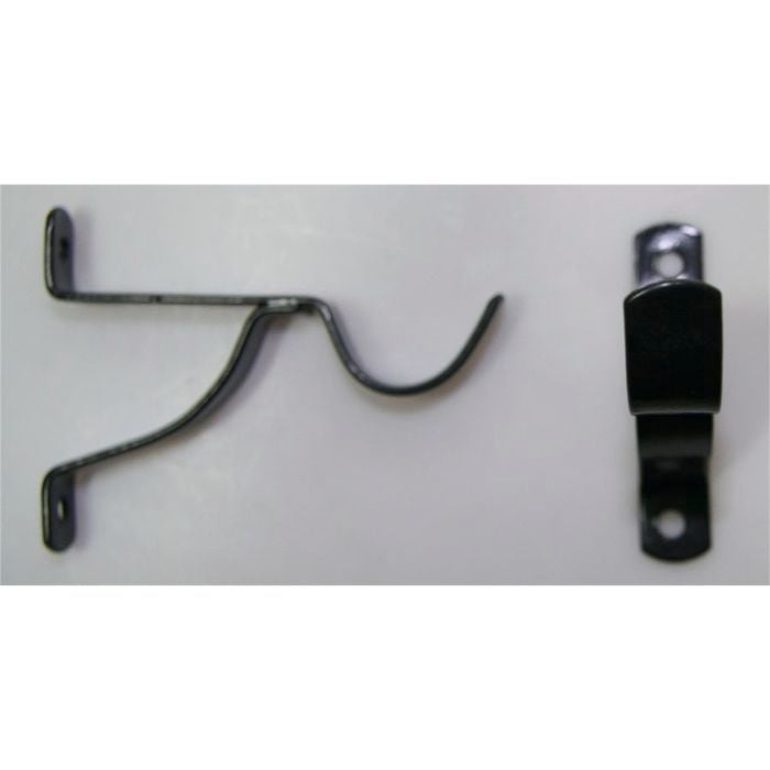 Windoware Curtain Bracket Cafe 75mm 2pp Black
