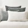 Gioia Casa Corduroy Velvet Cushion Covers - Soft Velvet Fabric with Hidden Zipper - Gradient Grey, 30cm x 50cm (Pack of 4)