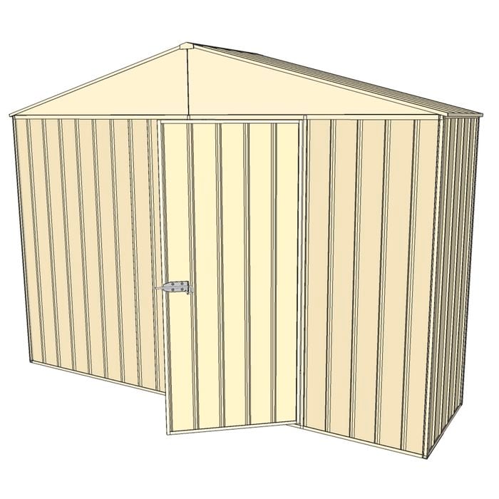 Build-a-Shed 3.0 x 0.8 x 2.3m Gable No Side Doors Shed - Cream