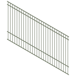 ProtectorAl 1201-2400W x 1200H Pale Eucalypt DTR All Up Pool Fence Panel Raked 16-30º