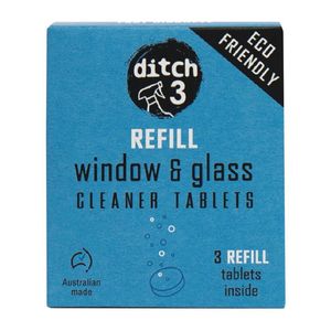 Ditch Window & Glass Cleaner Tablet Refills 3 pack