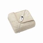 Dreamaker Reversible Sherpa & Coral Fleece Heated Throw SIZE 160x130cm Cream