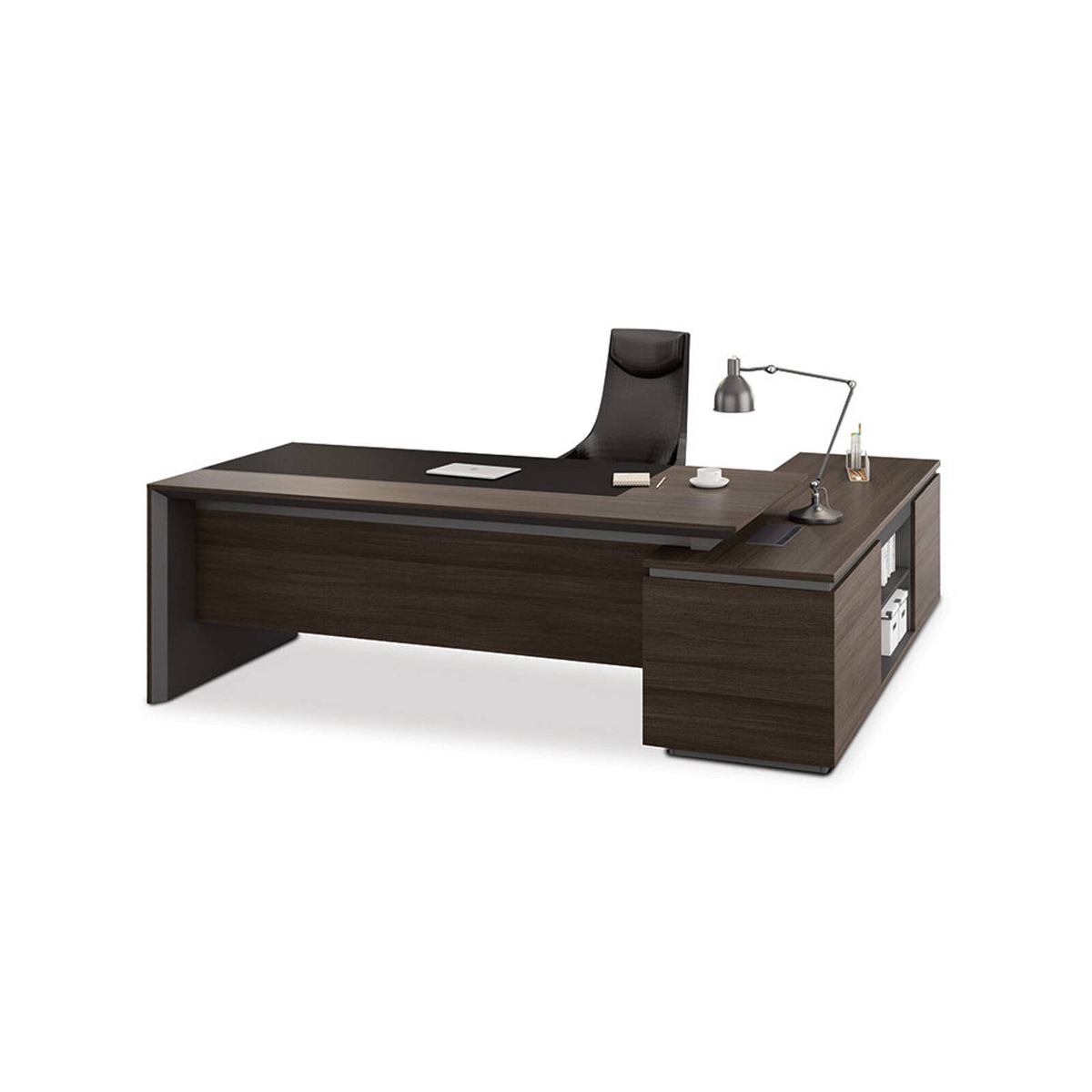 Modern Furniture Carter Executive Desk with Left Return 220cm Coffee ...