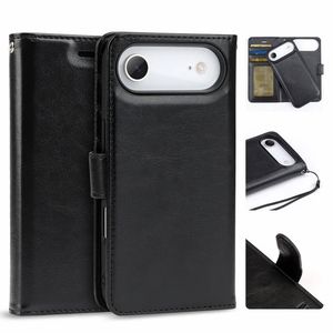 Tough On for Apple iPhone Air Magnetic Detachable Leather Case Black