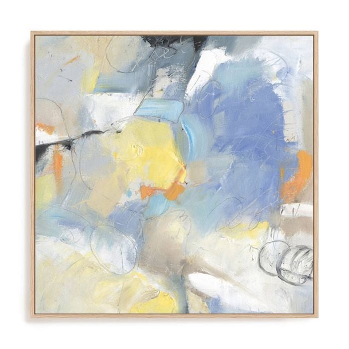 Artey | No Strings Attached II - Framed Canvas - Natural Frame - 120 x 120cm