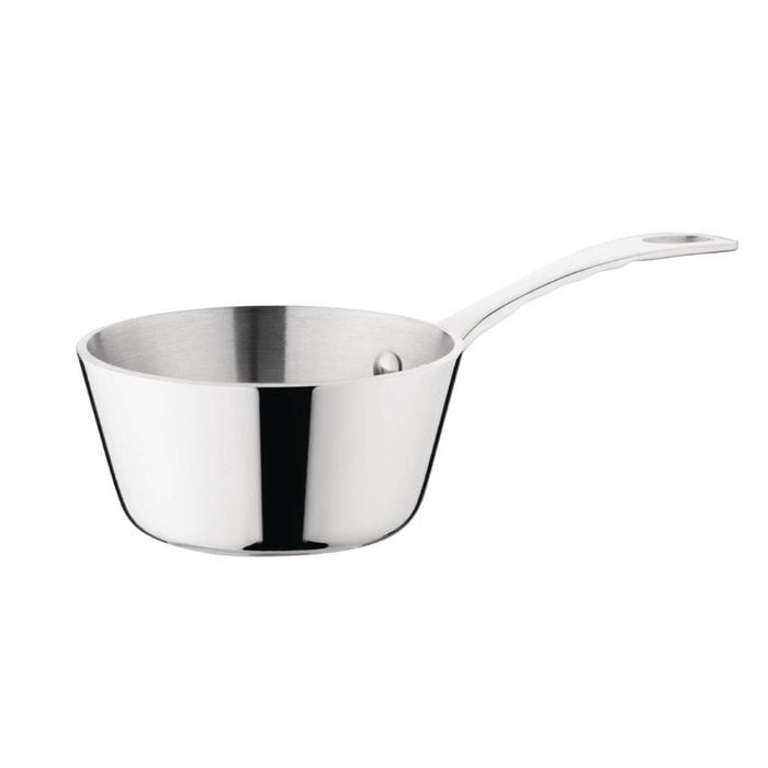 Vogue Stainless Steel Mini Gravy Pan 80mm Saucepan Serveware Dishwasher Safe Kitchenware