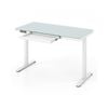 Costway Electric Standing Desk w/Drawer Tempered Glass Top - White