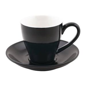Bevande Cappuccino Cup Raven Matte Black Porcelain 200ml 6 Pack