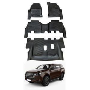 AUSGO 3-Row Set Car Floor Mats for ISUZU MUX MU-X 2021-Onwards Floor Liners
