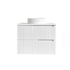 Attica Nobu 750mm Satin White Vanity with Pure White Stone Top