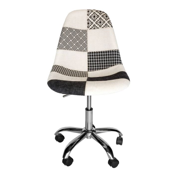 SK Designer Living | Replica Eames DSW Fabric Office Chair Swivel Desk Chair - Multicoloured V3