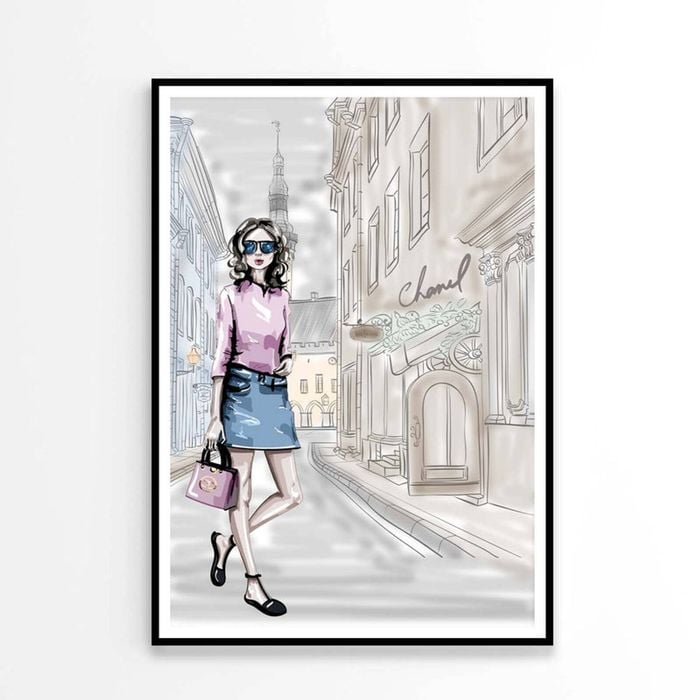 Elegant Fashion Store Art with Stylish Girl   Print 100% Australian Made 60 x 90cm   (Poster)