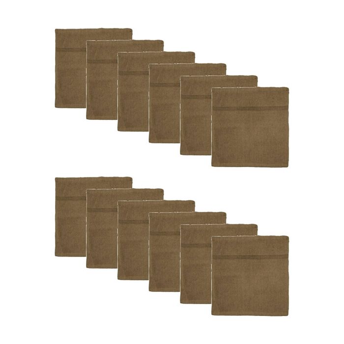 12PK Capri Soft Absorbent Facewash Bathroom Washcloth Towel 30x30cm Brown