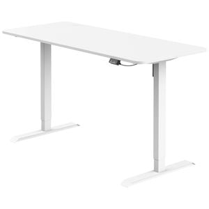 Ufurniture Electric Standing Desk 120cm Splice Board White Table Top+ White Frame